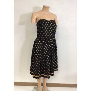 Geode Strapless Polka Dot Dress Womens 2X